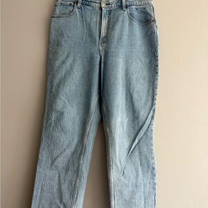 Abercrombie & Fitch Light Blue Straight Leg Jeans Curve Love